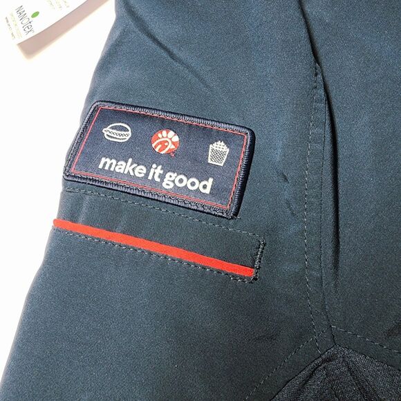 NWT Chick-Fil-A Team Chef Rare Blue Top Coat Zip Shirt Uniform Medium Employee - Picture 9 of 9